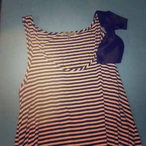 Striped shirt with bow